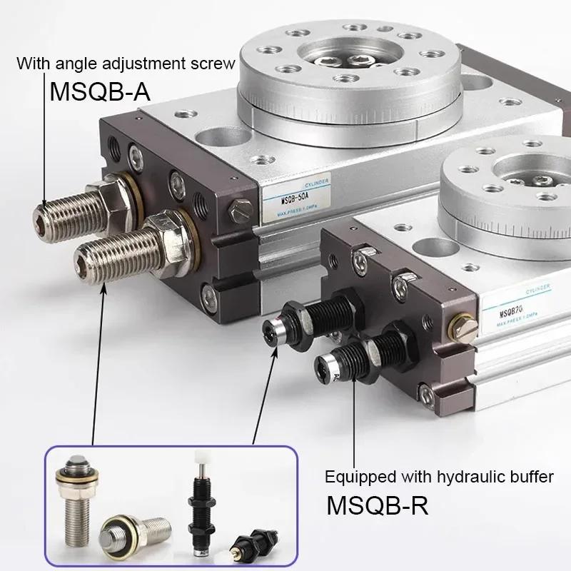 Пневматический поворотный цилиндр MSQB MSQB10A MSQB20A MSQB30A MSQB50A MSQB10R MSQB20R MSQB30R MSQB50R 0~190 ° Регулируемый