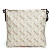 Used COACH Shoulder Bag 89608 Horse and carriage PVC/leather white Brown Diagonally hung