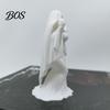 Resin-like Halloween Craft 3D Printed Ghost Bride Statue Ornament, Female Figure Sculpture with Dark Style Ornament Stable Base, Decorative Minimalist