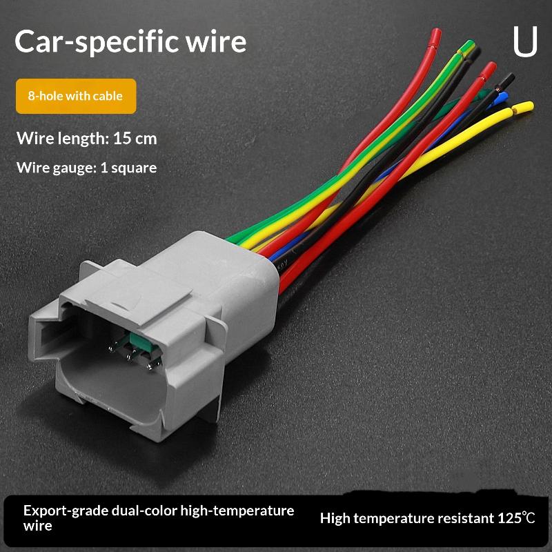 1 Pcs Dt Connector With 15Cm Wiring Harness Dt06-2S/Dt04-2P 2P 3P 4P 6P 8P 12P Waterproof Electrical Connector