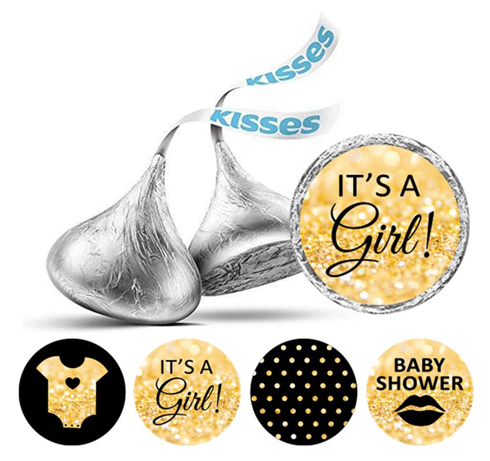 Сувенир Darling Souvenir arling 190 шт. Наклейки It's A Girl Поцелуи Праздничный подарок Конфеты
