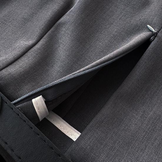 Плиссированная юбка с высокой талией и поясом, однотонная длинная юбка трапециевидной формы, длиной до щиколотки, офисный повседневный женский костюм, юбка