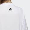 Adidas Футболка W Bos Tee с надписью в спортивном стиле и логотипом, круглым вырезом, коротким рукавом, женская футболка, белая HA3633
