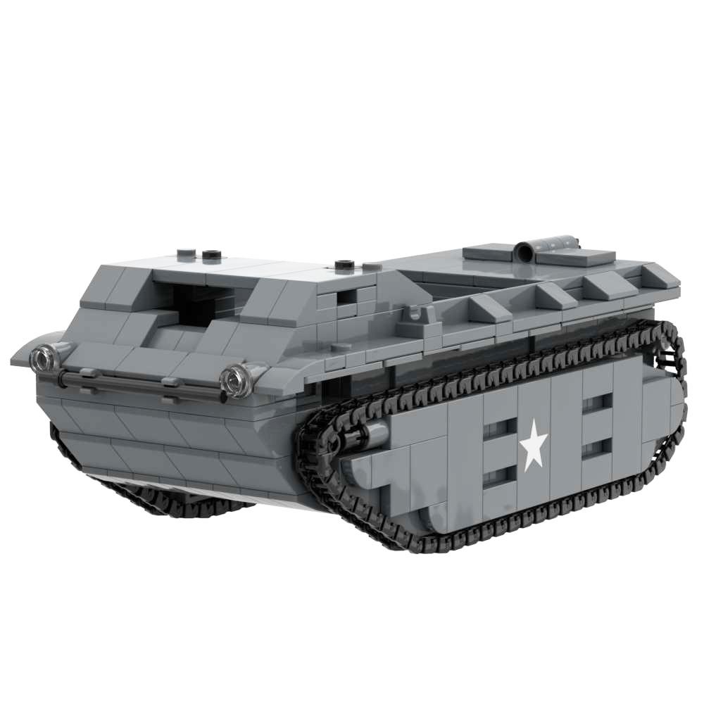 Амфибийный десантный катер LVT-1 Военный конструктор Игрушечные кубики Набор с солдатиками