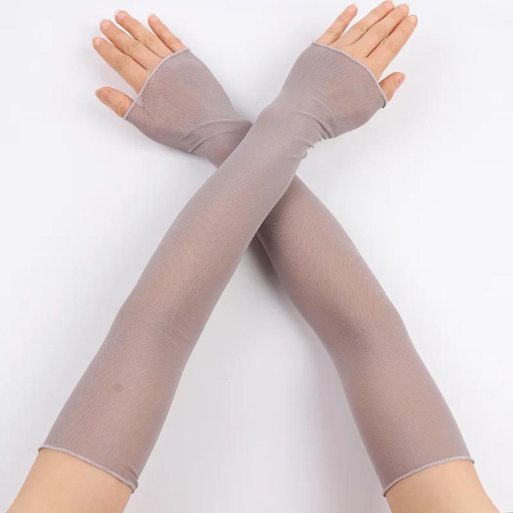 Fingerless Sun Protection Sleeves Thin Long Sleeves Fashion Mesh Sleeves Summer