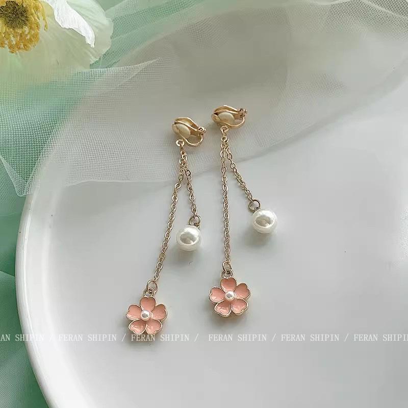 Роскошные клипсы-серьги с весенним жемчугом - Элегантные серьги с бусинами для непроколотых ушей