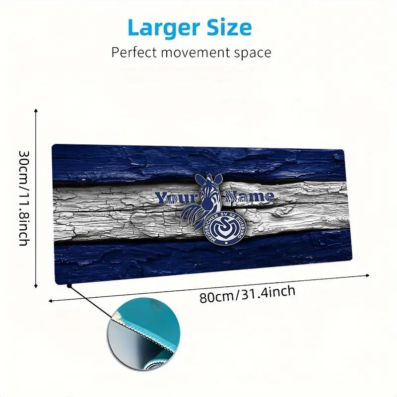 Msv Duisburg Custom Name Large Size Mouse Pad Large Gaming Table Cushion Non-slip Laptop Tablet Big Mousepad XXL Mat Mini PC Playmat With Lock edge