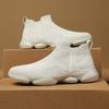 990 Large Size Fly-woven Sports Shoes Medium and High Top Casual Sleeve Socks Shoes 2025 Breathable Mesh Men's Shoes