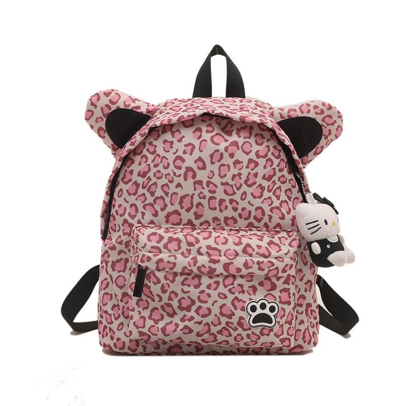 Cute Cat Paws Print Student Backpack With Laptop Pocket For School And Leisure
