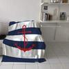 Nautical Navy Anchor Theme Blanket Living Room Bedroom Decorative Blanket Lunch Break Thermal Blanket Blanket