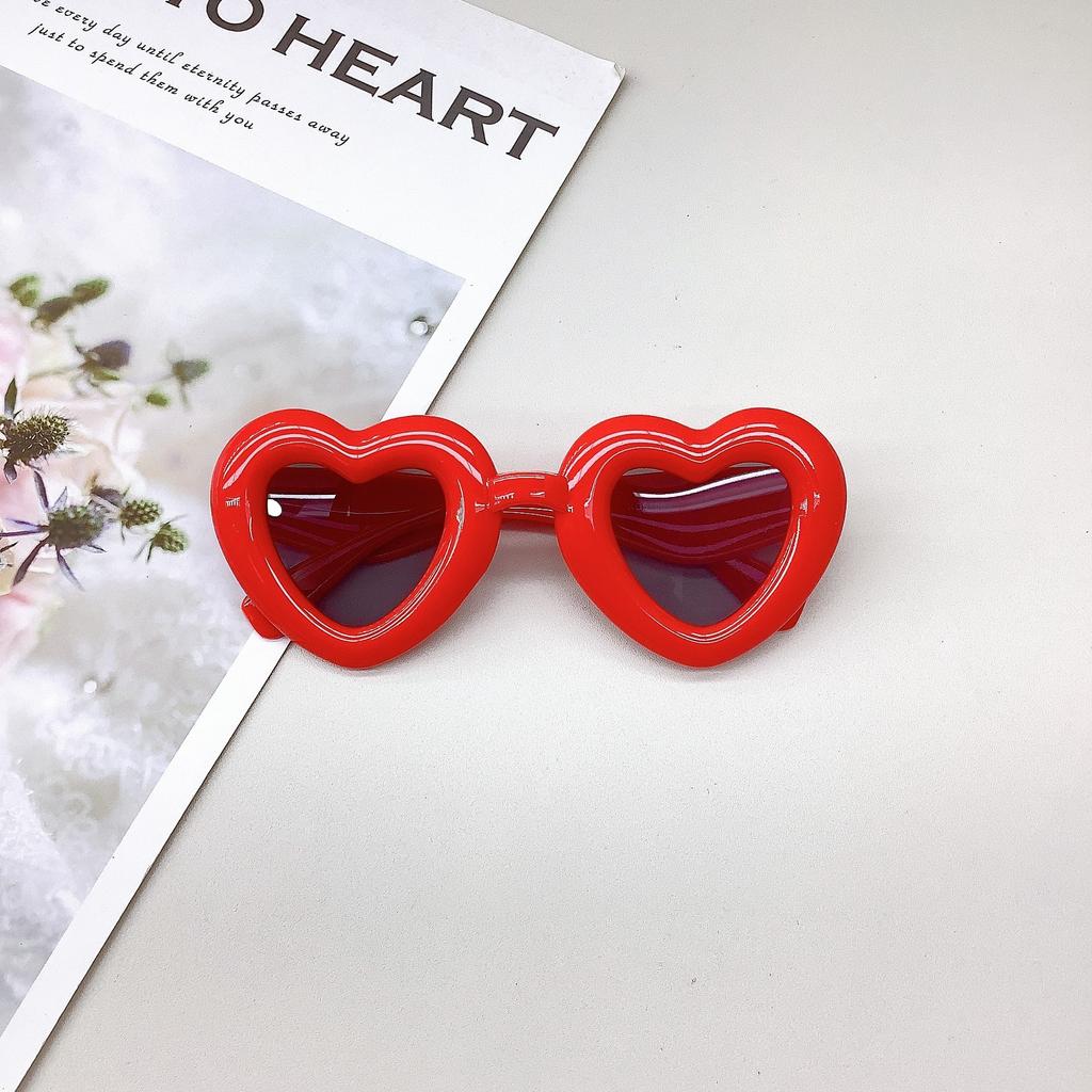 Cute Love Children'S Sunglasses Girls Decoration Chubby Sunscreen Uv Protection Sunglasses Party Boys Glasses