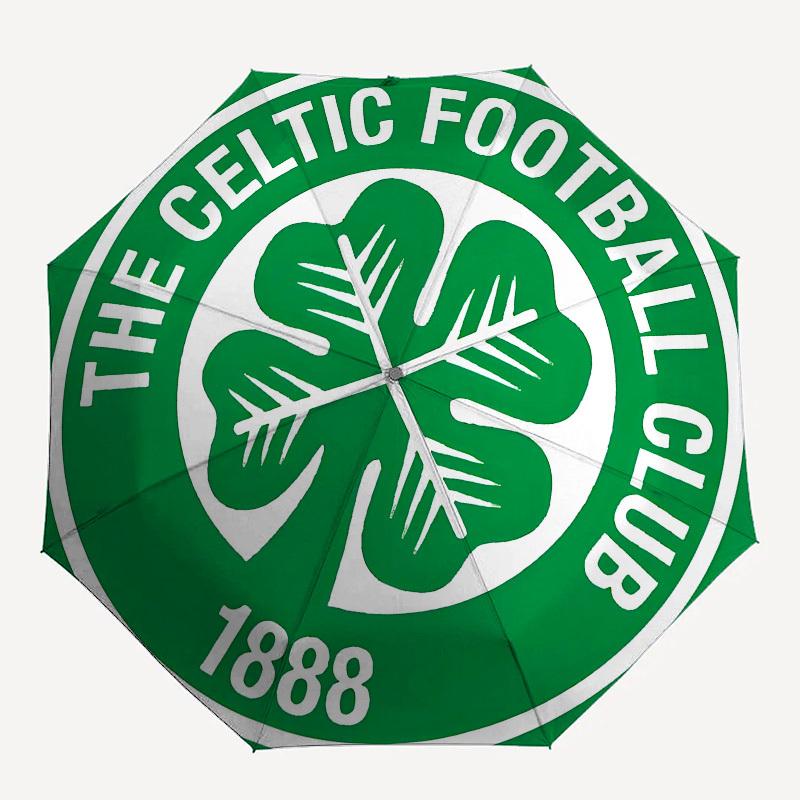 Celtic Football Club, 1888- Automatic Opening and Closing, 8-rib Structure Portable Umbrella, Suitable for Men and Women in All Seasons - Pe
