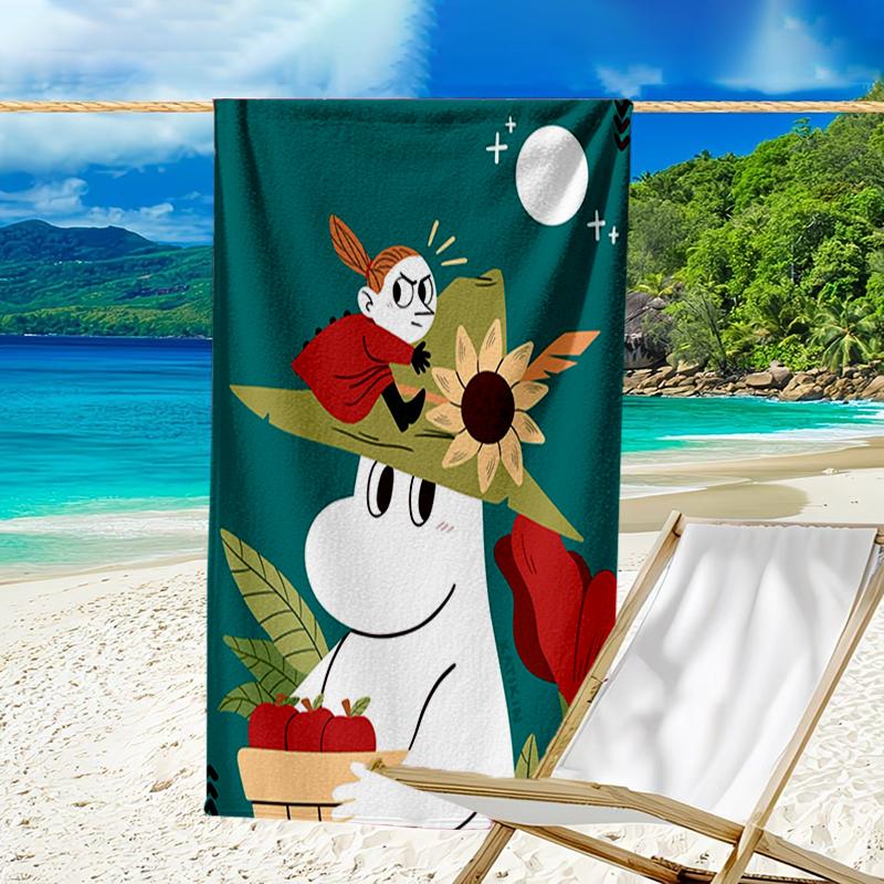 Ultra-Soft Beach Towel with Moomin Theme,Ideal for Pool - Camping, Diving - Perfect Travel Essential, Vibrant Beach Towel.