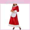 Рождественский костюм Санты для взрослых из полиэстера для праздничных вечеринок