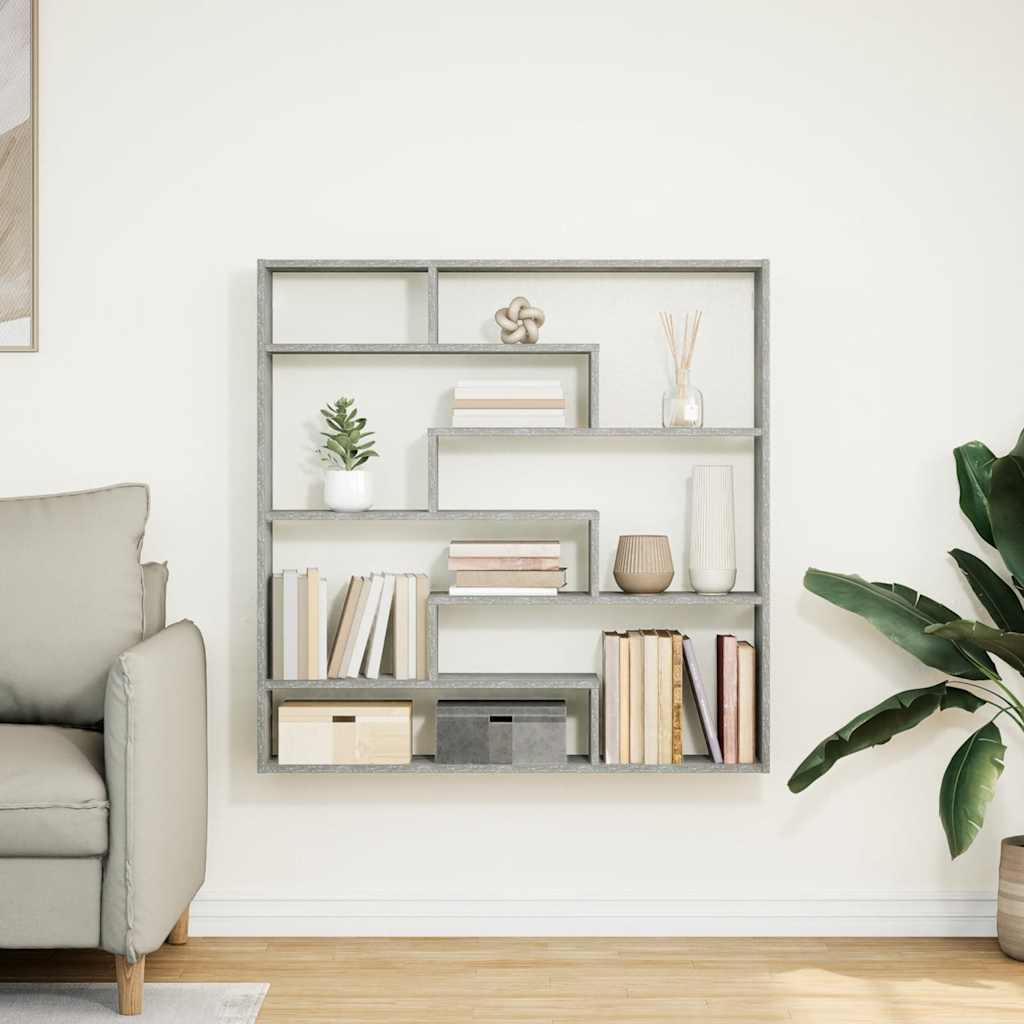 Полочный куб 7 отделений Бетонно-серый Древесно-стружечная плита