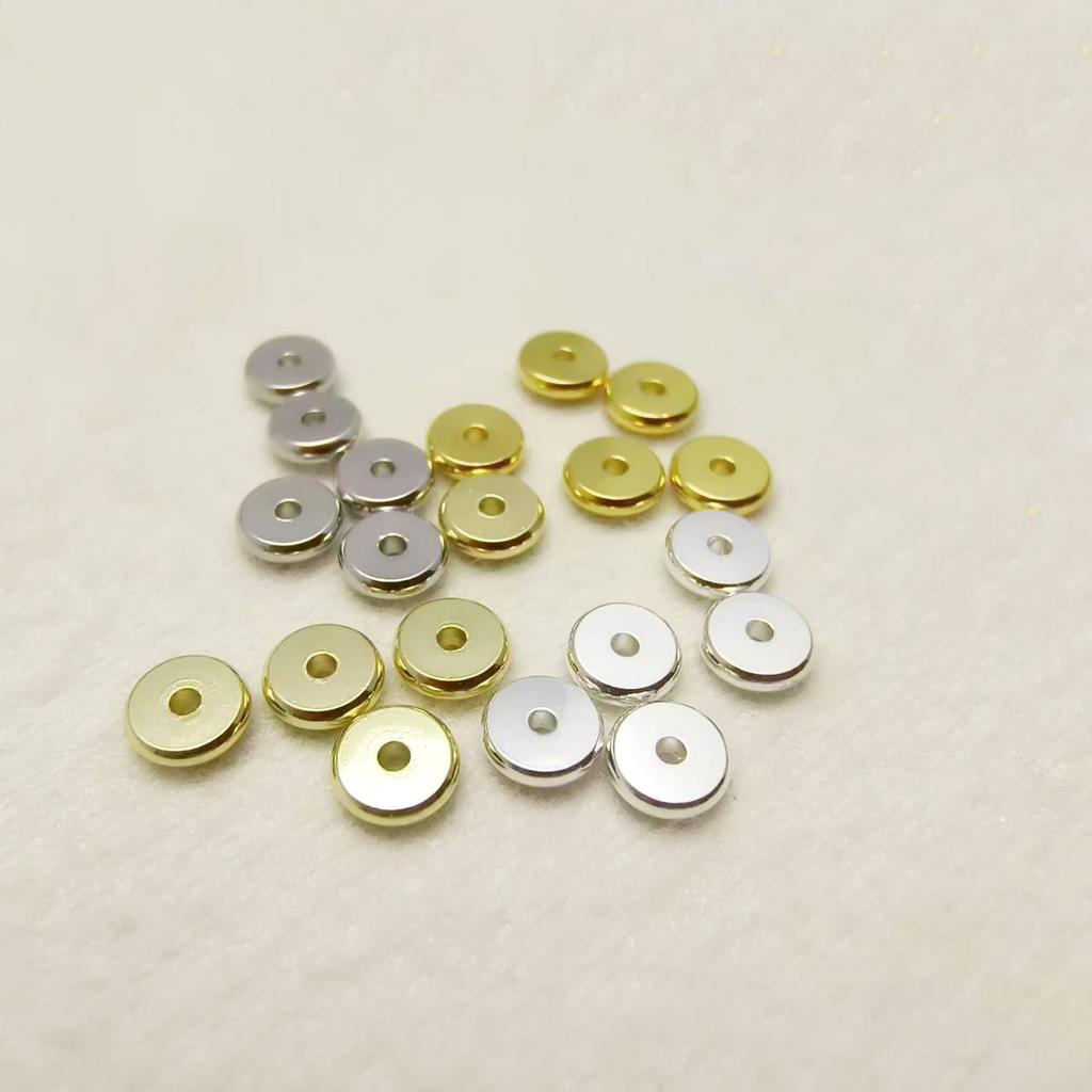 Сохраняющие цвет бусины для счетов с медным покрытием из 18-каратного золота для самостоятельного изготовления ожерелий и браслетов