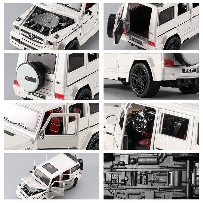 Большой 1:24 Модель легкосплавного автомобиля Mercedes-Benz G65 со звуком и светом, инерционный двигатель для мальчиков - горячая распродажа в провинции Тайвань.