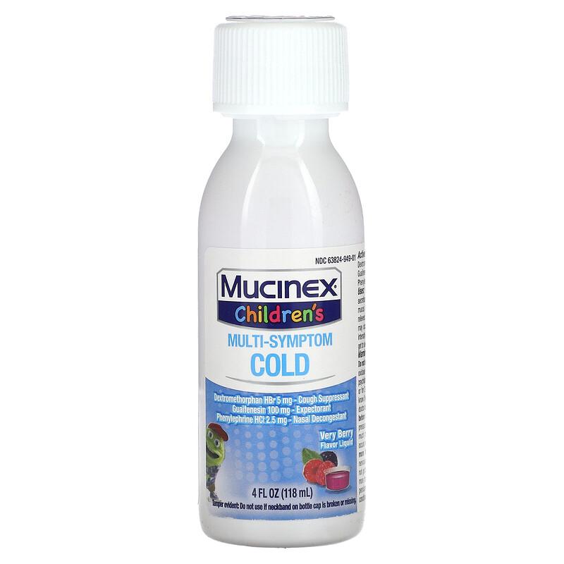 Children's, Multi-Symptom Cold, Ages 4+ Yrs, Very Berry, 4 fl oz (118 ml)