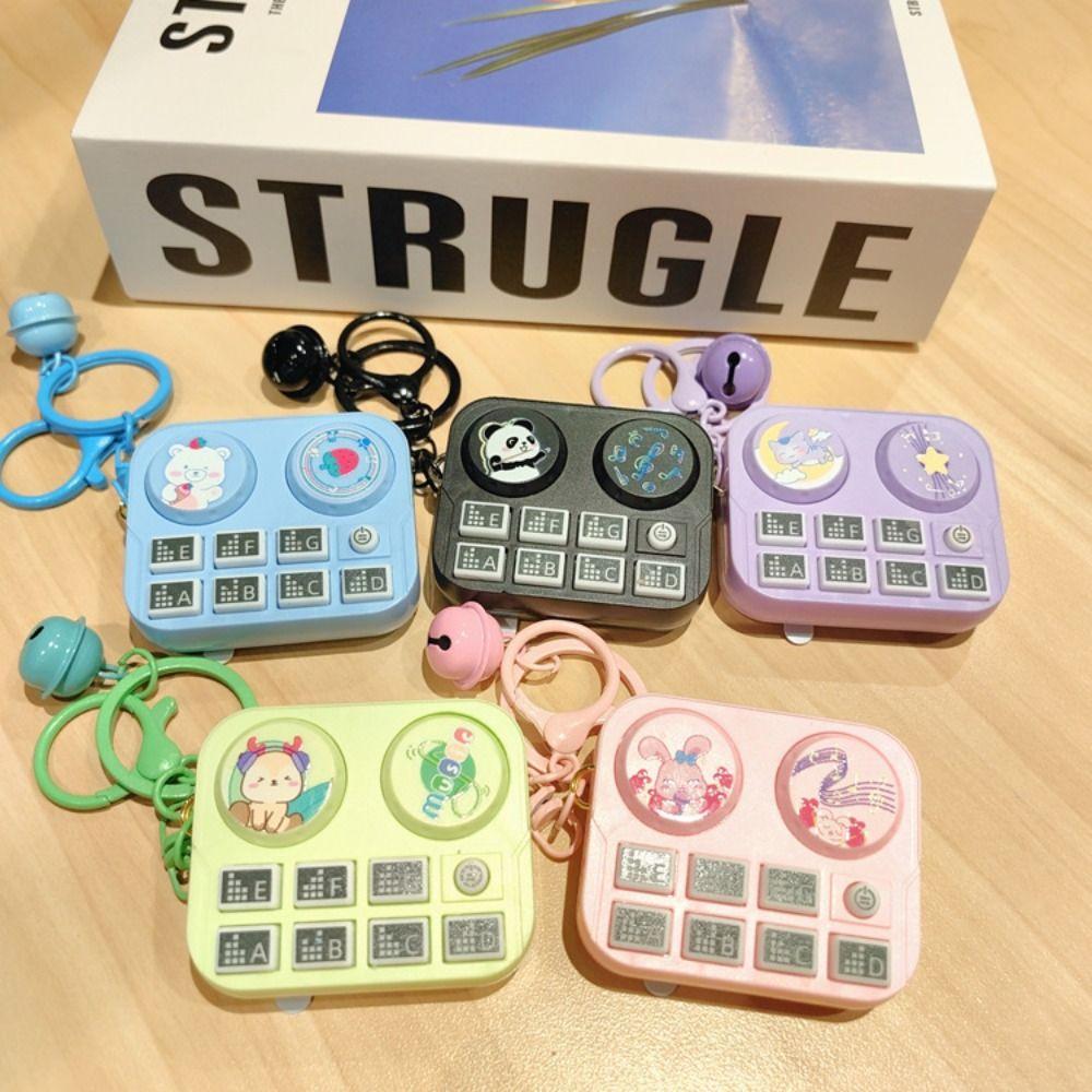 Plastic DJ Processor Kids Toy Mini Piano Pendant Portable Electronic Keyboard Keychain