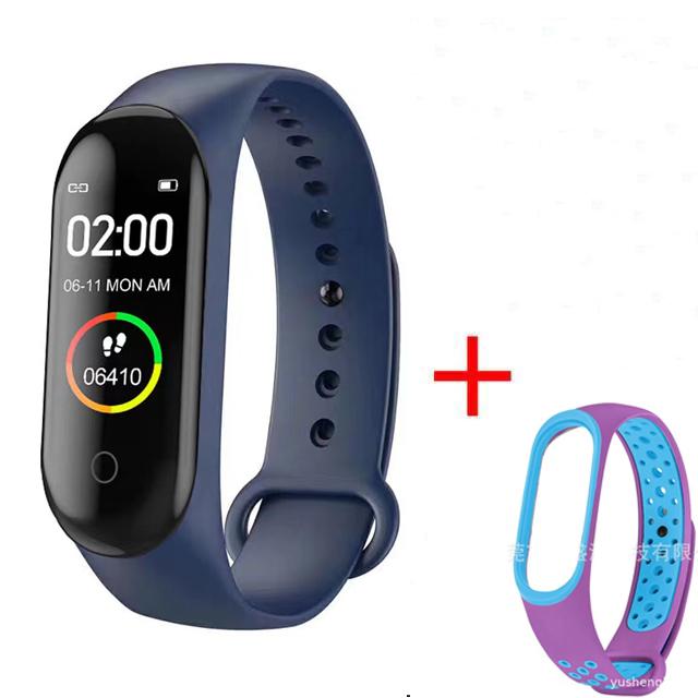 Водонепроницаемый M4 Смарт-часы Браслет Монитор артериального давления и сердечного ритма Смарт-браслет Фитнес-трекер Браслет для Android IOS