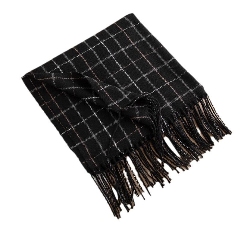 Maillard Scarf Women's Winter New Korean Style High End Retro Versatile Plaid Warm Couple Scarf