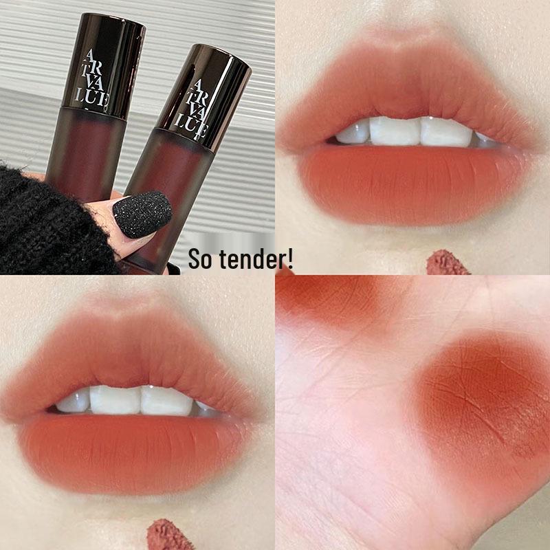 Yujie Матовый бархатный мусс для губ: Нежный дымчато-серый розовый, Стойкий, Не отпечатывается, Макияж в стиле нюд