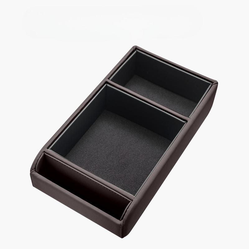 Car Armrest Box Organizer Storage Box Premium Sense with Tissue Box Cup Holder Cell Phone Center Armrest Booster Pad