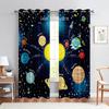 Шторы с принтом «Мультяшный астронавт», шторы с высокой светонепроницаемостью и теплоизоляцией, декоративные шторы для спальни и гостиной