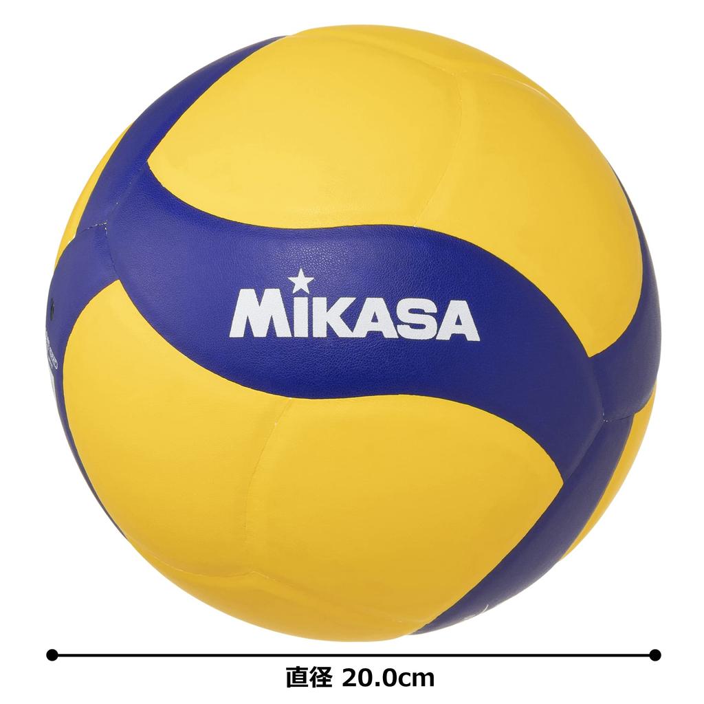 MIKASA Volleyball with Size for Junior High School Students and Recommended Internal Pressure Bells, 4, Women, Yellow/Blue, V430W-BL, 0.3 (kgf/cm2)
