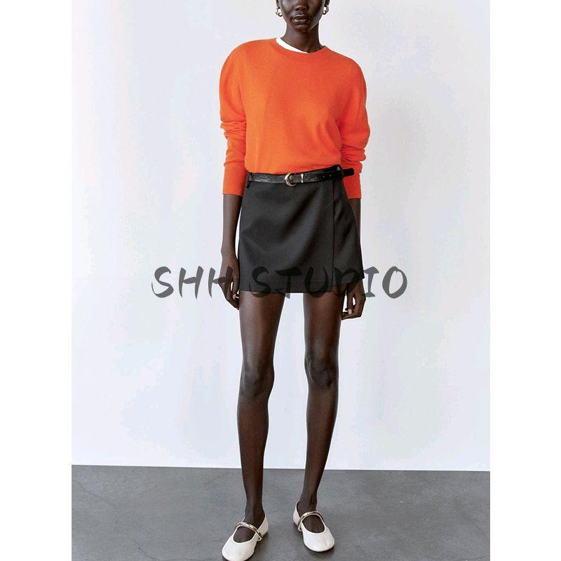 Spring New Women's Clothing British Style with Belt High Waist Elegance, Fashion, Simplicity Double Breasted Culottes 8741035