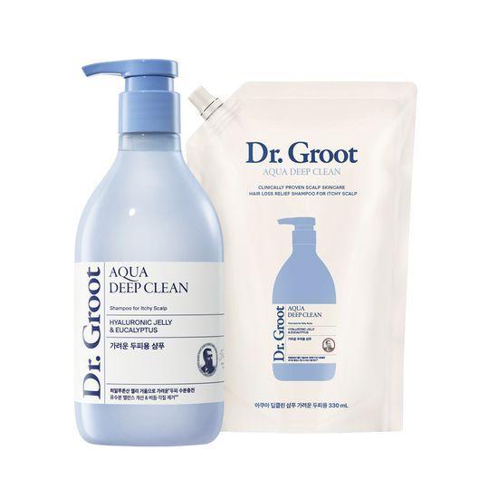 Dr. Groot Aqua Deep Clean Hair Loss Symptom Relief Shampoo 330ml+330ml (Oily Scalp/Itchy Scalp)