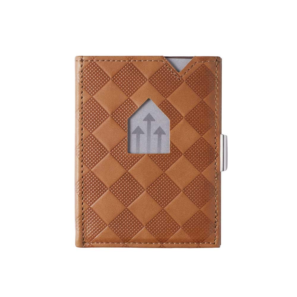 EXENTRI Eccentric Wallet EX027 Genuine Leather Trifold Wallet Mini Wallet RFID Blocking Compact Mini Wallet Cowhide Leather Small Wallet Men Women