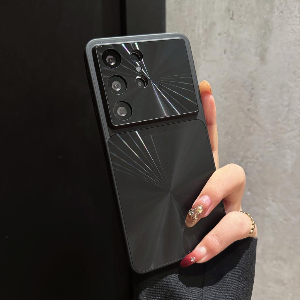 Модный Роскошный Чехол для Телефона с Текстурой Авроры для Samsung Galaxy S26 Ultra S25 S24 Plus Большие Окна для Камеры Ударопрочная Защитная Крышка