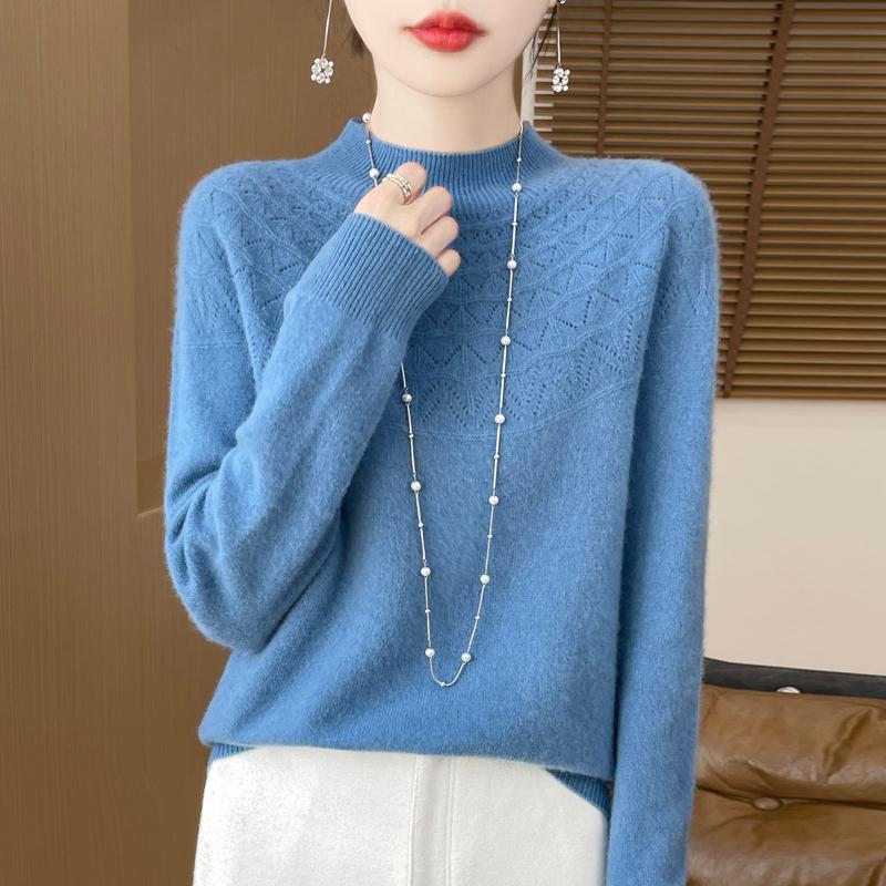 Женский кашемировый свитер Qinghe кашемир 30% кашемир 70% шерсть теплый и модный универсальный осенне-зимний