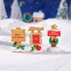 Simulation Micro Landscape Christmas Decorations Resin Road Sign Diy Fairy Garden Ornament Dollhouse Crafts Miniature Decoration