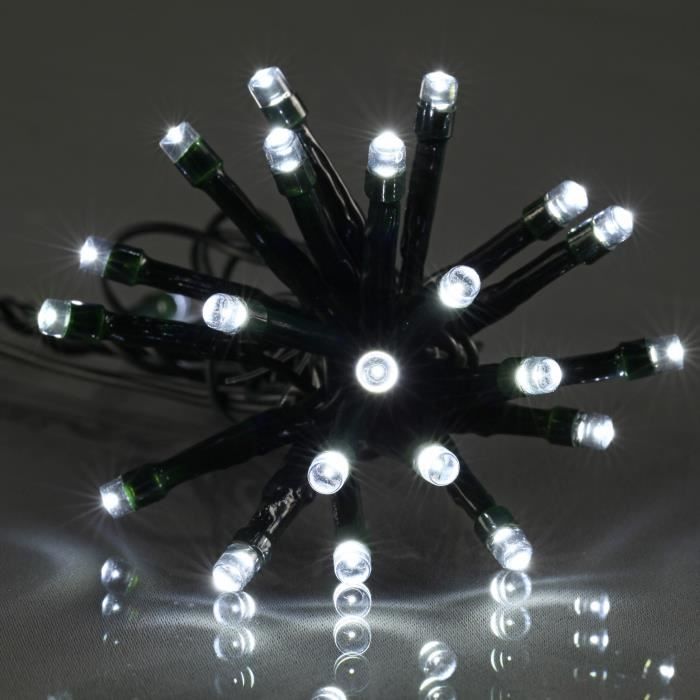 Guirlande - 100 LED - Blanc - 8 Fonctions - 4m - Extérieur