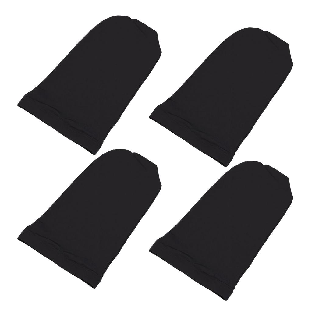 4pcs Dreadlock Cap Wide Elastic Long Braid Cover for Full Hair Night Sleep Bonnet for Men Women Black One Side Open