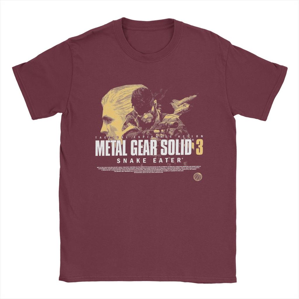 Футболки Metal Gear Solid 3 для мужчин, хлопковые забавные футболки с круглым вырезом, одежда с коротким рукавом, большие размеры