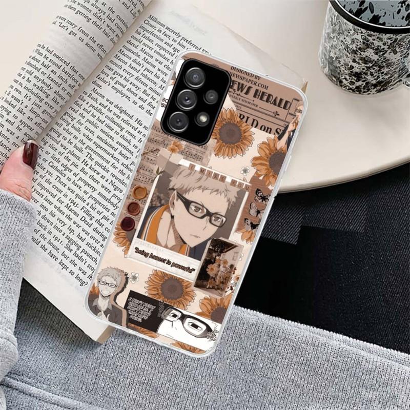 Haikyuu Kei Tsukishima Phone Case For Samsung Galaxy S10 S21 S22 Plus Ultra A91 A51 A21S A12 Transparent Phone Cover