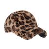 Autumn Winter Women's Warm Leopard Print Hat Fashion Casual Plush Baseball Cap Cute Furry Hat Women.