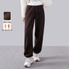 Women's Elastic Waist Fleece Lined Drawstring Casual Pants