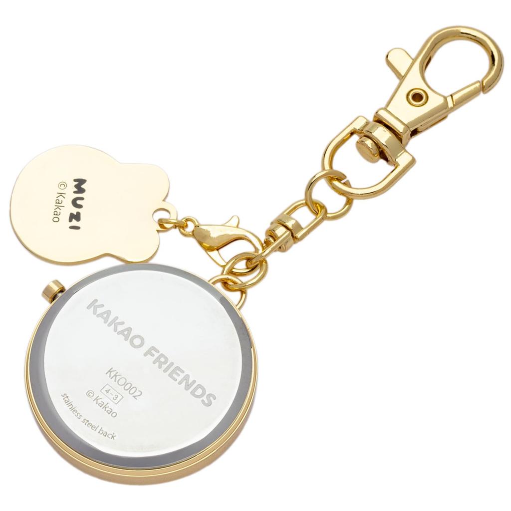 Pocket Watch Keychain Watch Analog Kakao Friends Charm Keychain Watch J Muji Yellow [Fieldwork] Women's KKO002-3