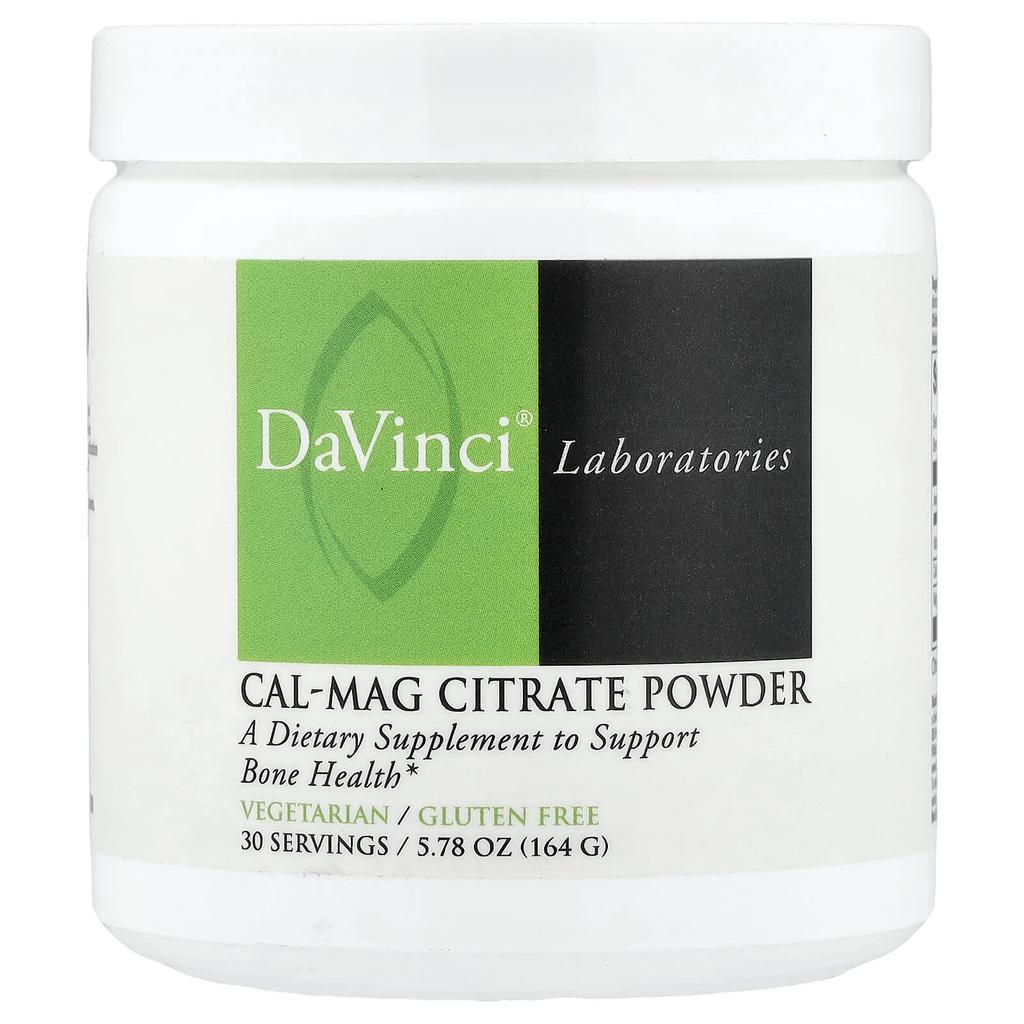 DaVinci Laboratories, Порошок цитрата кальция и магния, 164 г (5,78 унции)
