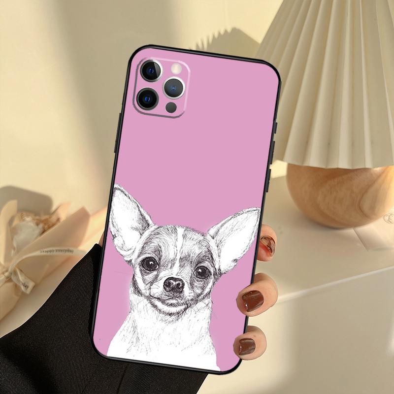 Чехол для телефона с изображением собаки чихуахуа для iPhone 14 16 15 11 12 13 17 Pro Max 13 mini 15 16 Plus 16e 17 Air Cover Funda
