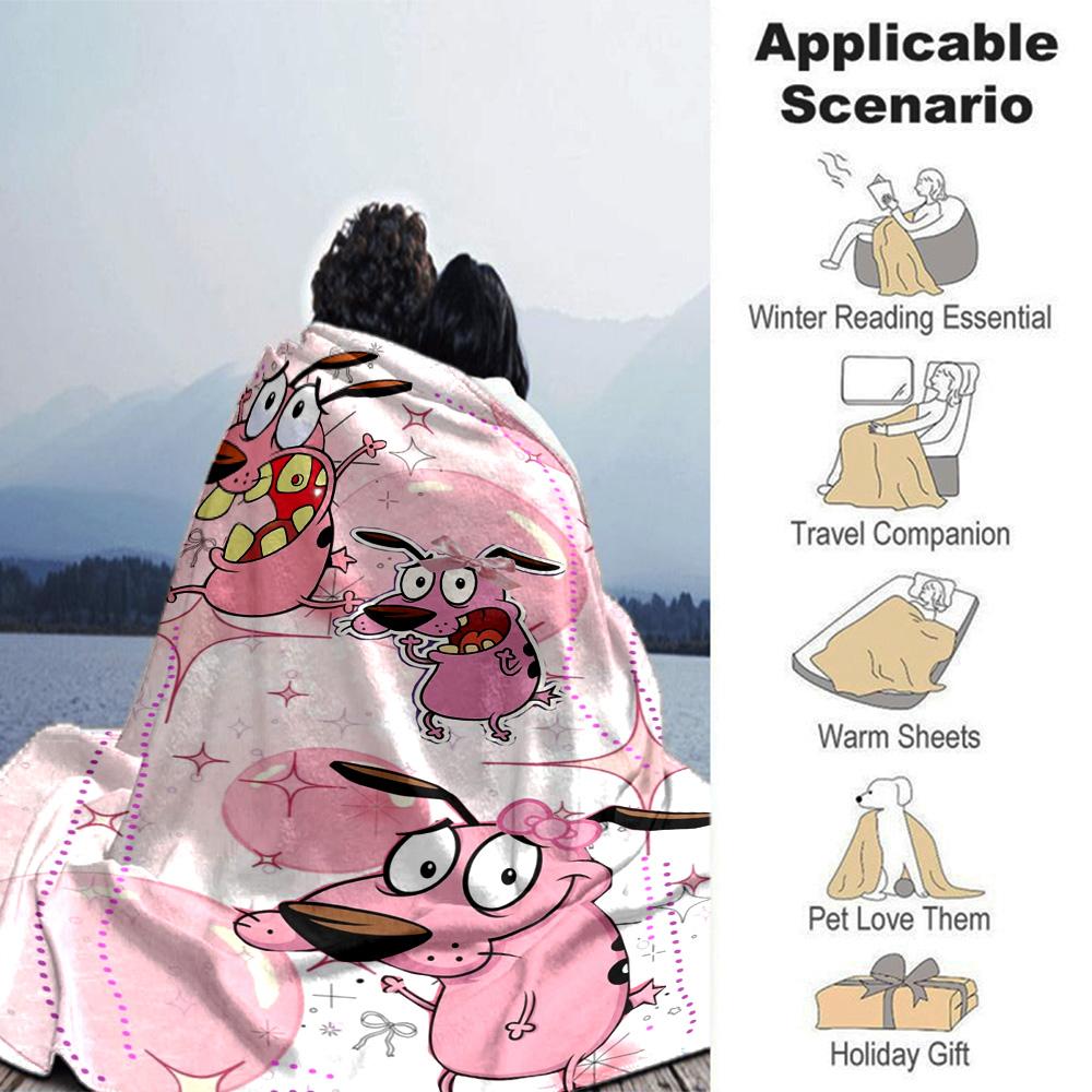 Courage Print Flannel Blanket High Quality Warm Comfortable Cover for All Seasons Perfect for Gifts Home Decor