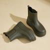 2025 Новые женские водонепроницаемые сапоги Martin Commuter Rain Boots со стелькой из ПВХ, модные водонепроницаемые сапоги, нескользящая резиновая обувь для зимнего использования