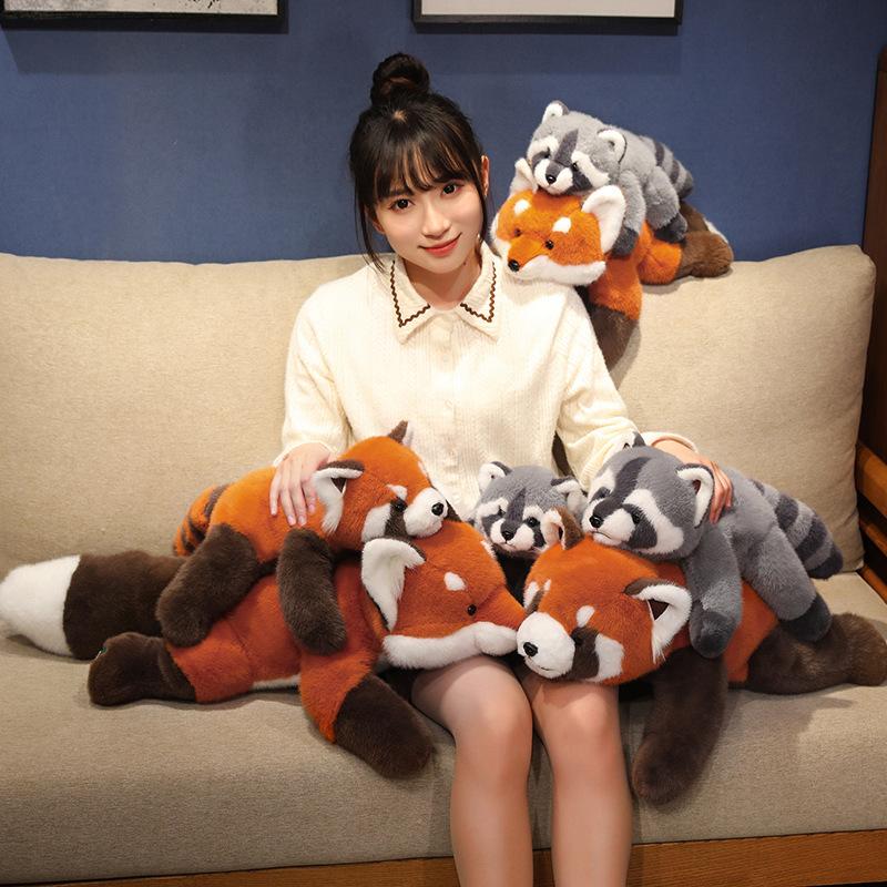 30-65 см енот красная панда плюшевая игрушка мягкие мягкие животные кукла подушка для девочек дети дети ребенок подарок на день рождения