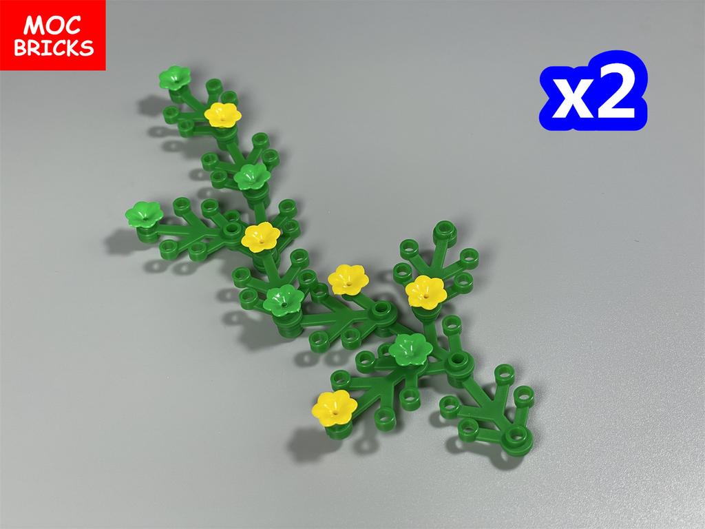 Конструктор MOC Цветок Ипомея Кусты Лиана Сделай сам Стена Дом Растение Сад Город Декор Собранные Частицы Фигурки Детские Игрушки