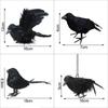 Model Party Event Supplies Artificial Crows Halloween Ornament Lifelike Black Bird Feathered Raven