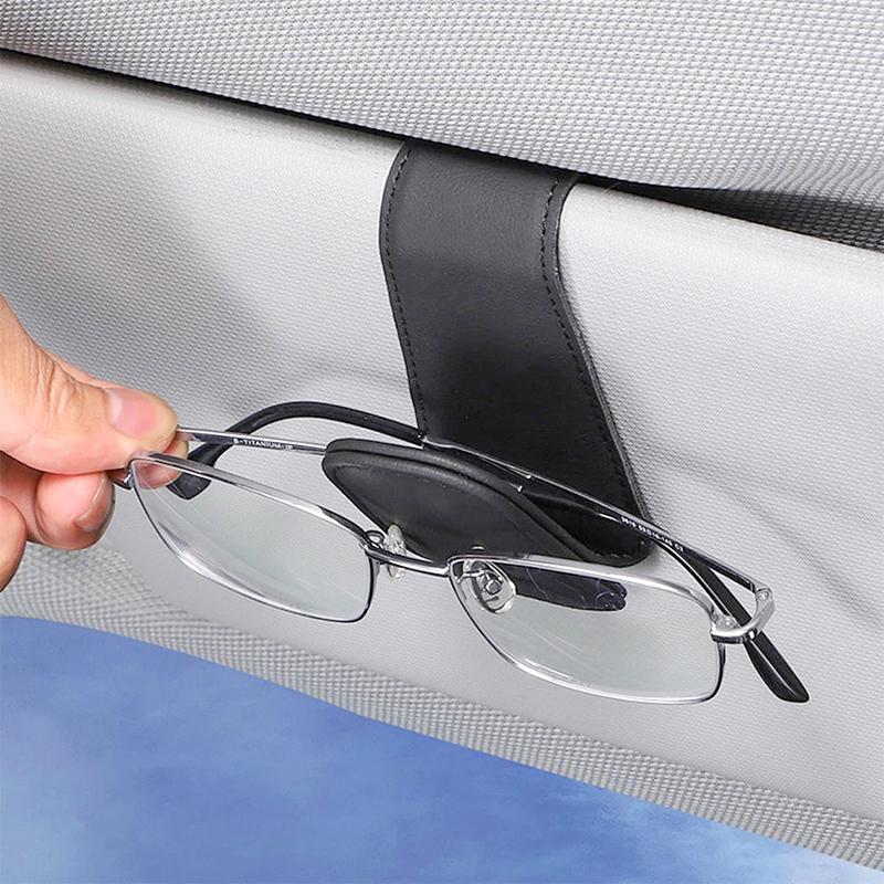 ABJJ1 Car Glasses Sun Visor Box Auto Sunglasses Clip Card Accessories For Porsche Cayenne Panamera Macan 911 718 Taycan Boxster Cayman